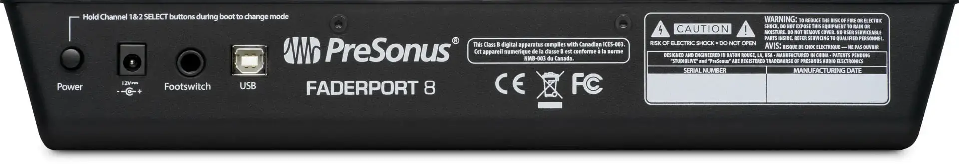Contrôleur DAW Presonus Faderport 8 2 Contrôleur DAW Presonus Faderport 8 arrière