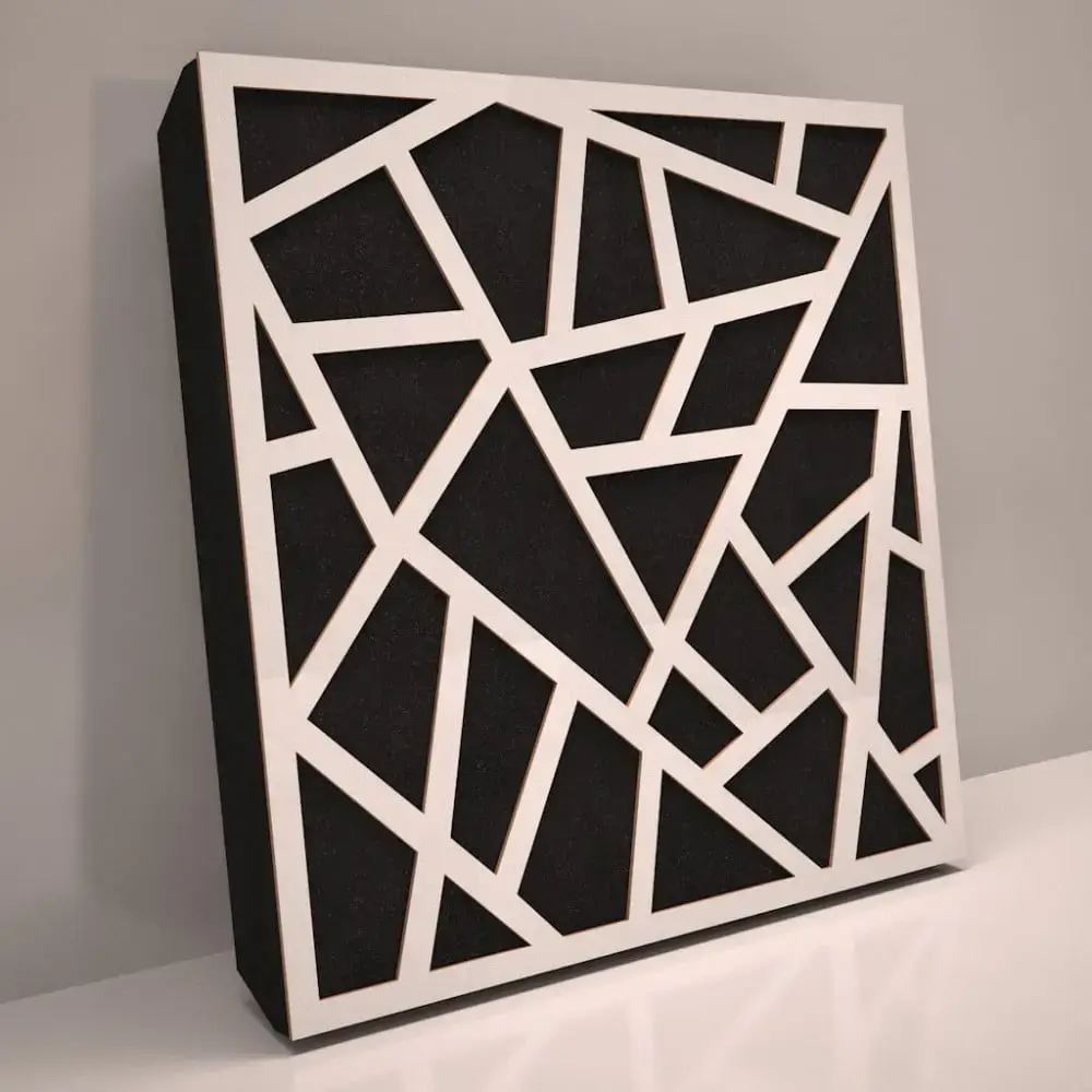 EYE4 - Panneau acoustique diffusant et absorbant Artic - Lot de 7 pièces - Blanc brillant