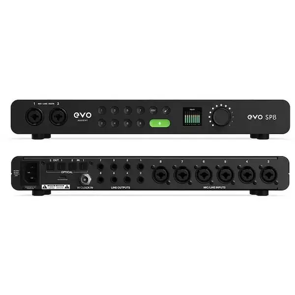 EVO SP8 by audient Pré-ampli micro 8 canaux ADAT 2 evo sp8 par audient