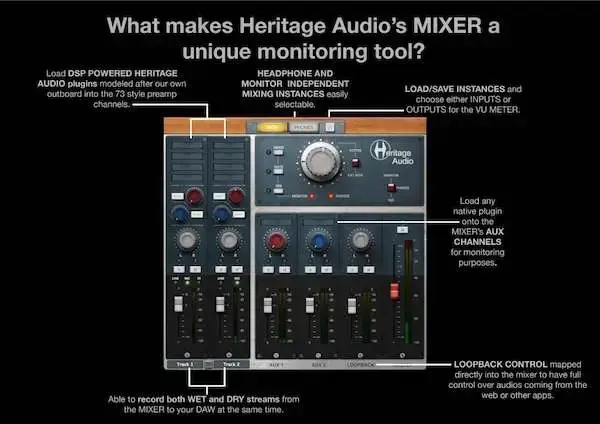 Heritage Audio i73 Pro 2 Interface audio USB-C 6 Heritage Audio i73 Pro 2 USB-C audio interface