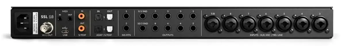 SSL 18 26 entrées / 28 sorties, interface audio USB haute performance 4 ssl 18 audio interface