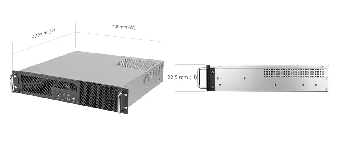 PC vidéo/streaming/audio sur mesure 2U / 2HE 2 Video en streaming pc