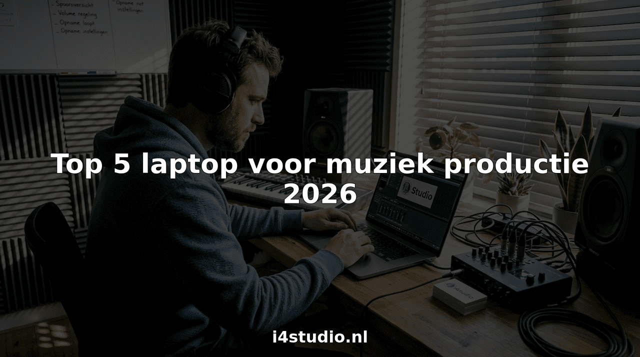 Un producteur est assis dans son studio, derrière son ordinateur portable, et travaille sur une nouvelle musique.