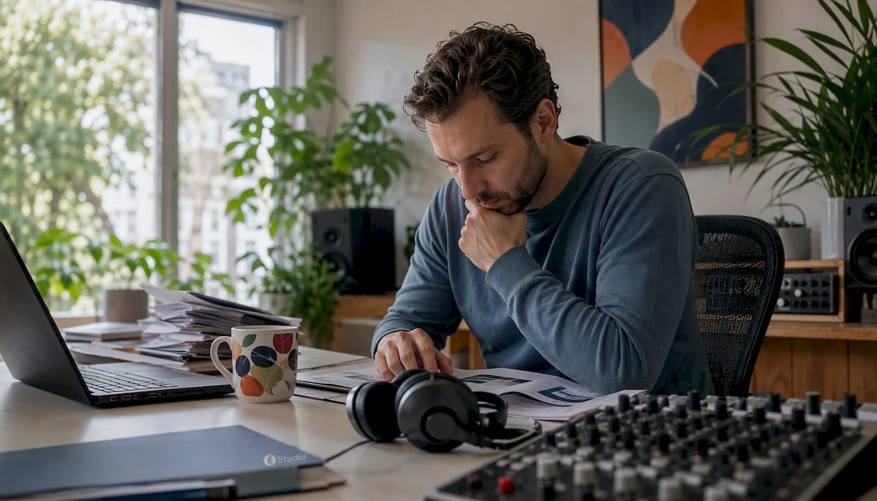 Alternatives à da-x.de pour les studios : comparez-les rapidement 9 Een geluidstechnicus die de specificaties van verschillende studiocomponenten naast elkaar legt om te bepalen welke apparatuur het beste bij zijn projecten past.