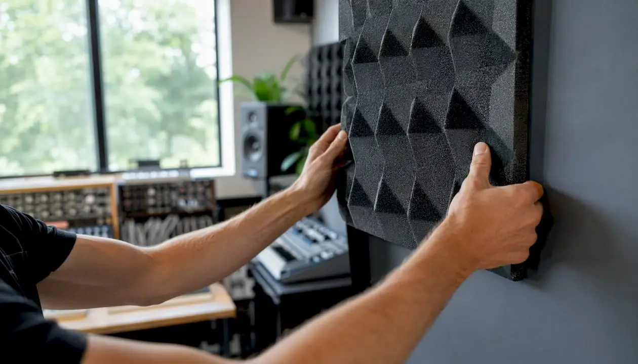 Les meilleures alternatives à Economik.com aux Pays-Bas 7 Handen die een akoestisch paneel in een studio monteren