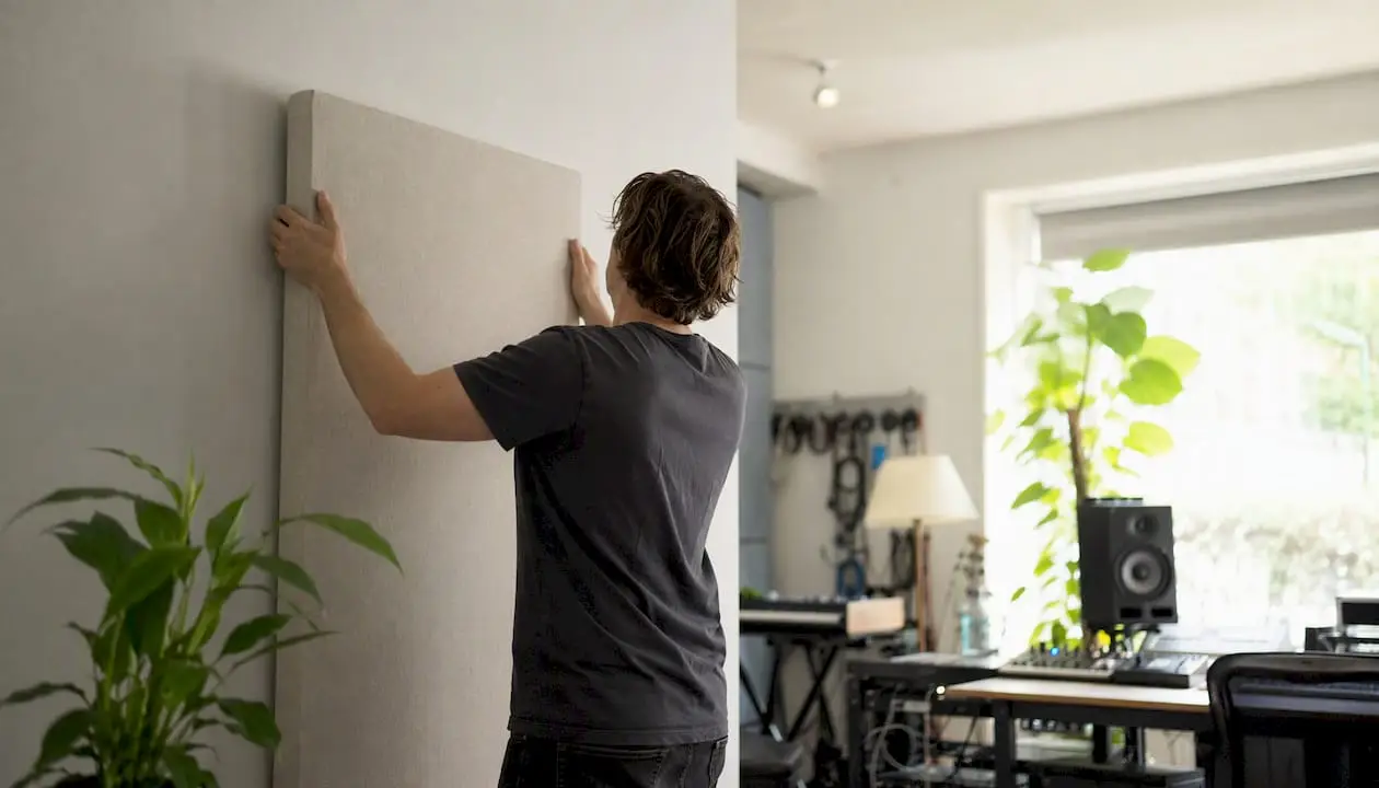 Les meilleures alternatives à audiomentor.com aux Pays-Bas 4 Met zorg worden akoestische panelen gemonteerd in een thuisstudio.