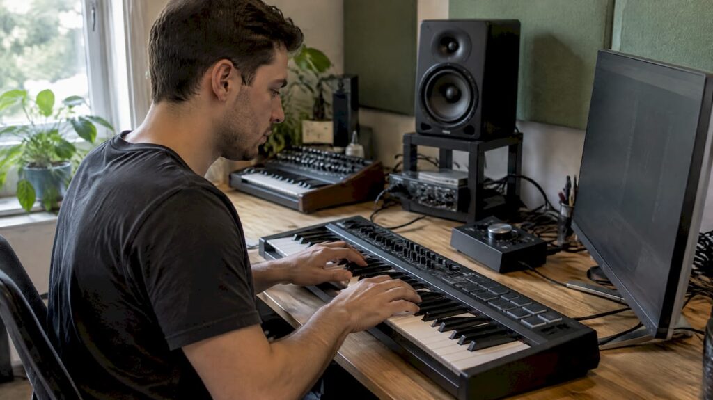 Un producteur utilise l'IA dans son propre studio