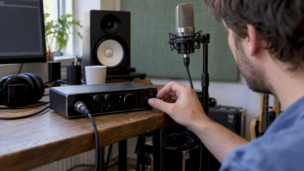 Interface audio compatible avec l'alimentation fantôme