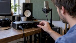 Interface audio compatible avec l'alimentation fantôme