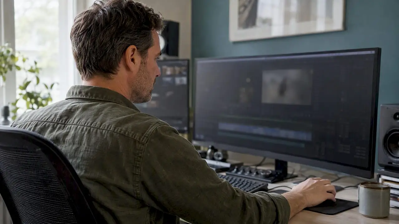 L'éditeur sélectionne un pilote NVIDIA sur le PC du studio